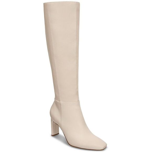 ALFANI Womens Ivory Padded Tristanne Square Toe Block Heel Zip-Up Boots 11 M